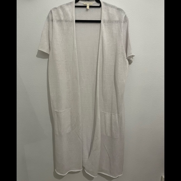 NWOT EILEEN FISHER 100% Organic Linen Long Cardigan Size XL - Picture 1 of 9